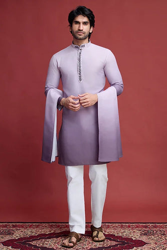 Stylish Mirror Work Rayon Men's Kurta Set Online Clothsvilla