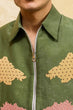 Load image into Gallery viewer, Regal Green Bomber Jacket with Thread Work and Pant for Mens Clothsvilla