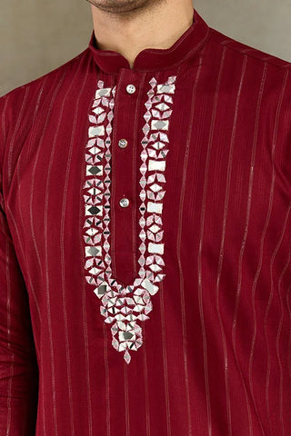 Designer Red Kurta with Dupatta for Festive Look Clothsvilla