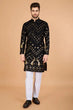 Load image into Gallery viewer, Black Viscose Rayon Men's Kurta  Stylish &amp; Comfortable kurta long Clothsvilla