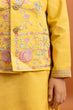 Load image into Gallery viewer, Haldi Celebration Kids Wear Yellow Kurta Pajama with Koti Clothsvilla