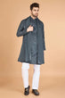 Load image into Gallery viewer, Designer Grey Sequence Embroidered Gents Kurta Clothsvilla