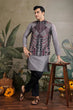 Load image into Gallery viewer, Designer and Stylish Grey Men's Kurta Koti Set for Men Clothsvilla