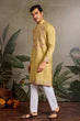 Load image into Gallery viewer, Haldi Special Outfit Mirror Work Mens Kurta Set Clothsvilla