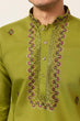 Load image into Gallery viewer, Classic Wedding Fluorescent Green Mens Wear Kurta with Dupatta Clothsvilla