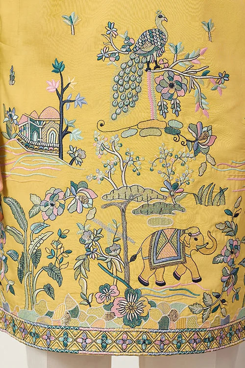 Elegant Haldi Yellow Mens Wear Kurta for Wedding Function Clothsvilla