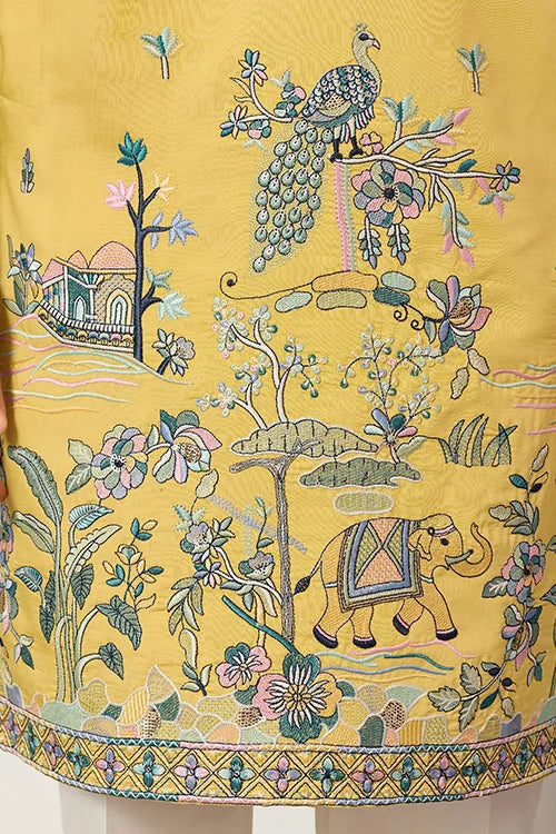 Elegant Haldi Yellow Mens Wear Kurta for Wedding Function Clothsvilla