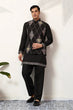 Load image into Gallery viewer, Premium Wedding Black Koti Kurta Pajama for Mens Wear Clothsvilla