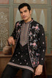 Load image into Gallery viewer, Black Mens Kurta with Stylish Koti for Wedding Wear Clothsvilla