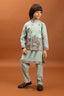 Wedding Sky Blue Koti Kurta Set for Kids 6-12 Yrs Clothsvilla