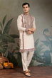 Load image into Gallery viewer, Classic Ivory Embroidered Kurta Pajama for Men Clothsvilla