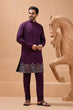 Load image into Gallery viewer, Vibrant Purple Color Koti Kurta Set Pair for Men Collection Clothsvilla