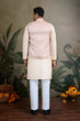 Load image into Gallery viewer, Traditional Beige Kurta Set with Koti Jacket Clothsvilla