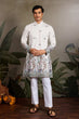 Load image into Gallery viewer, White Embroidered Work Kurta for Groom Wedding Look Clothsvilla