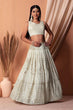 Load image into Gallery viewer, White Bollywood Georgette Lehenga Choli with Sequins Clothsvilla
