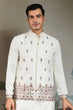 Load image into Gallery viewer, Cultural Function Special White Color Kurta Koti for Men Clothsvilla