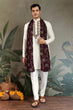 Load image into Gallery viewer, Wedding Special White Mirror Work Kurta with Dupatta for Men Clothsvilla