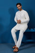 Load image into Gallery viewer, White Real Mirror Work Kurta Pant Set for Mens Wear Clothsvilla