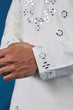 Load image into Gallery viewer, White Real Mirror Work Kurta Pant Set for Mens Wear Clothsvilla