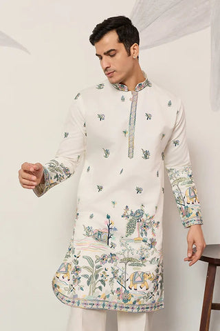 Luxury White Kurta for Indian Wedding Mens Wear Clothsvilla