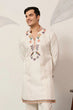 Load image into Gallery viewer, Luxury White V Neck Kurta Pant for Festive Wear Clothsvilla