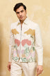 Load image into Gallery viewer, White Velvet Embroidered Bomber Jacket with Pant for Mens Wear Clothsvilla