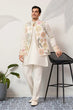 Load image into Gallery viewer, Carnival Function White Koti Kurta Pair for Mens Wear Clothsvilla