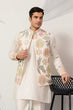 Load image into Gallery viewer, Carnival Function White Koti Kurta Pair for Mens Wear Clothsvilla