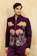 Load image into Gallery viewer, Wine Embroidery Bomber Jacket with Matching Pants for Mens Wear Clothsvilla