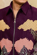 Load image into Gallery viewer, Wine Embroidery Bomber Jacket with Matching Pants for Mens Wear Clothsvilla