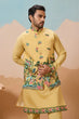 Load image into Gallery viewer, Haldi Special Yellow Classic Koti Kurta Set for Mens Wear Clothsvilla