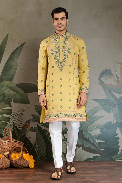 Haldi Special Trending Kurta Design for Men Clothsvilla