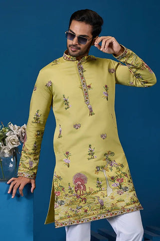 Haldi Special Yellow Outfit Kurta for Mens Wear Collection Clothsvilla