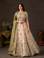Olive Gold Fendy Fabric Embroidered Lehenga Choli With Dupatta ClothsVilla