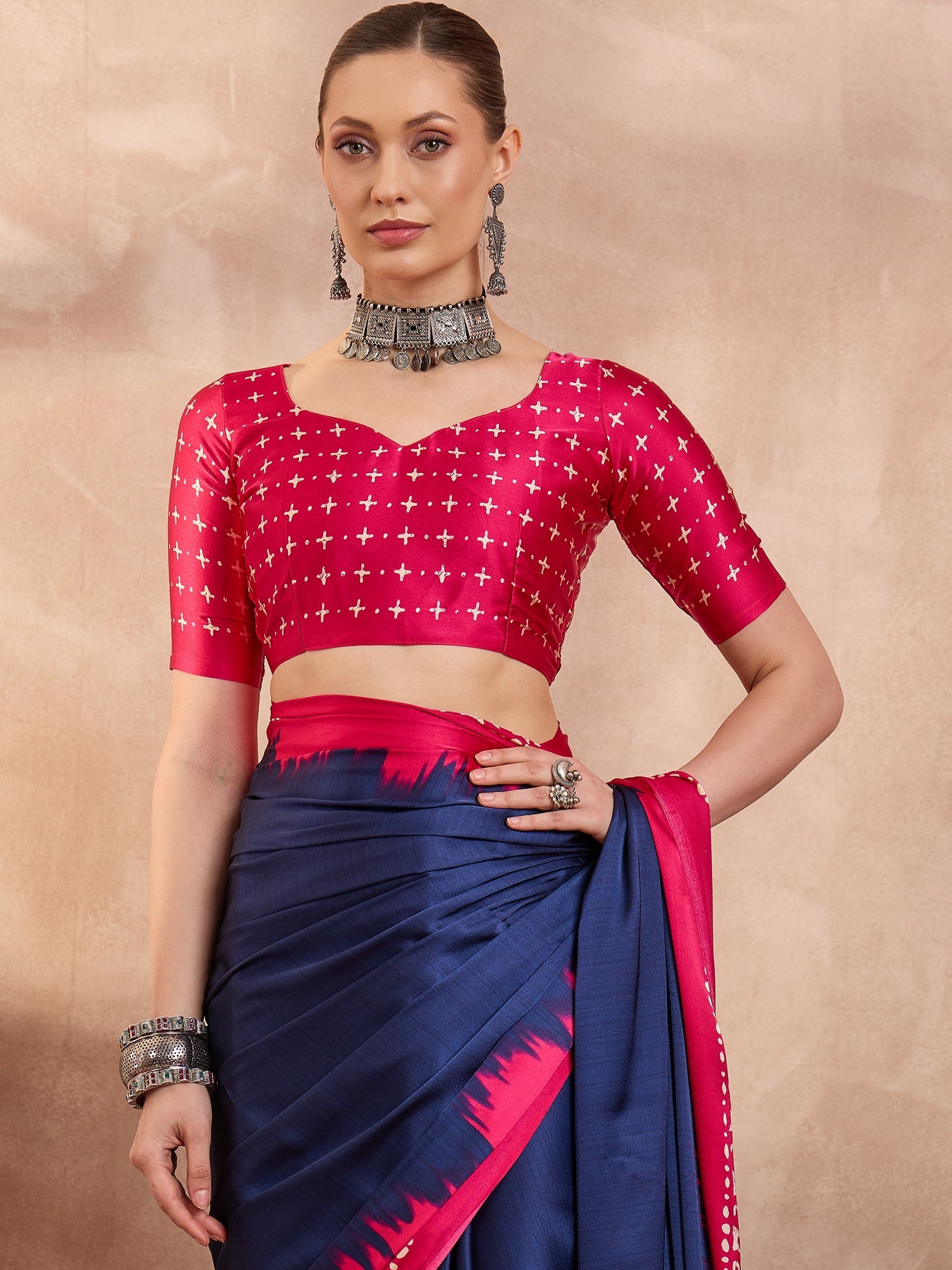 Aadhira Stylish Semi Modal Saree for Party & Festive Wear ClothsVilla
