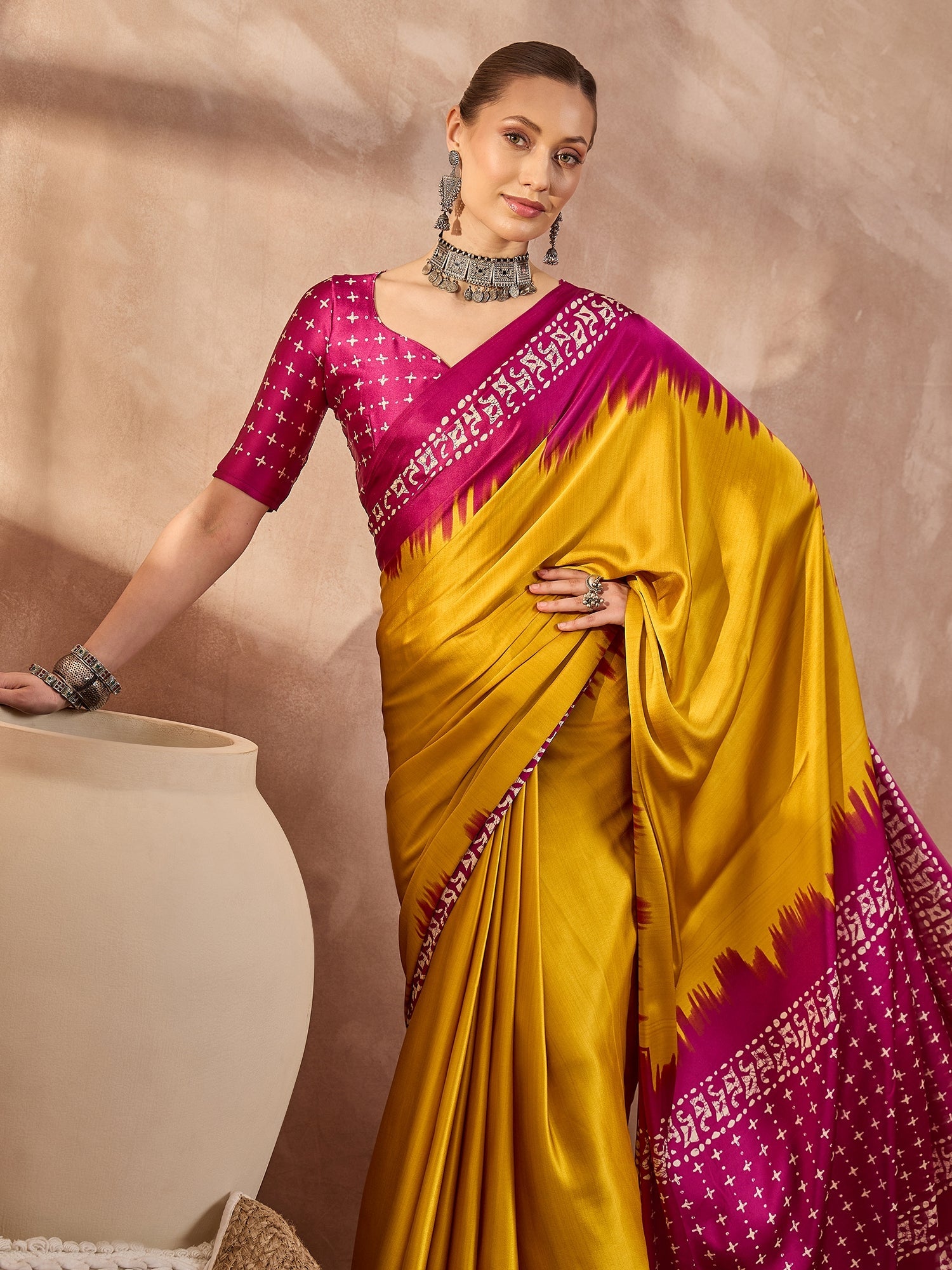 Aadhira Stylish Semi Modal Saree for Party & Festive Wear ClothsVilla