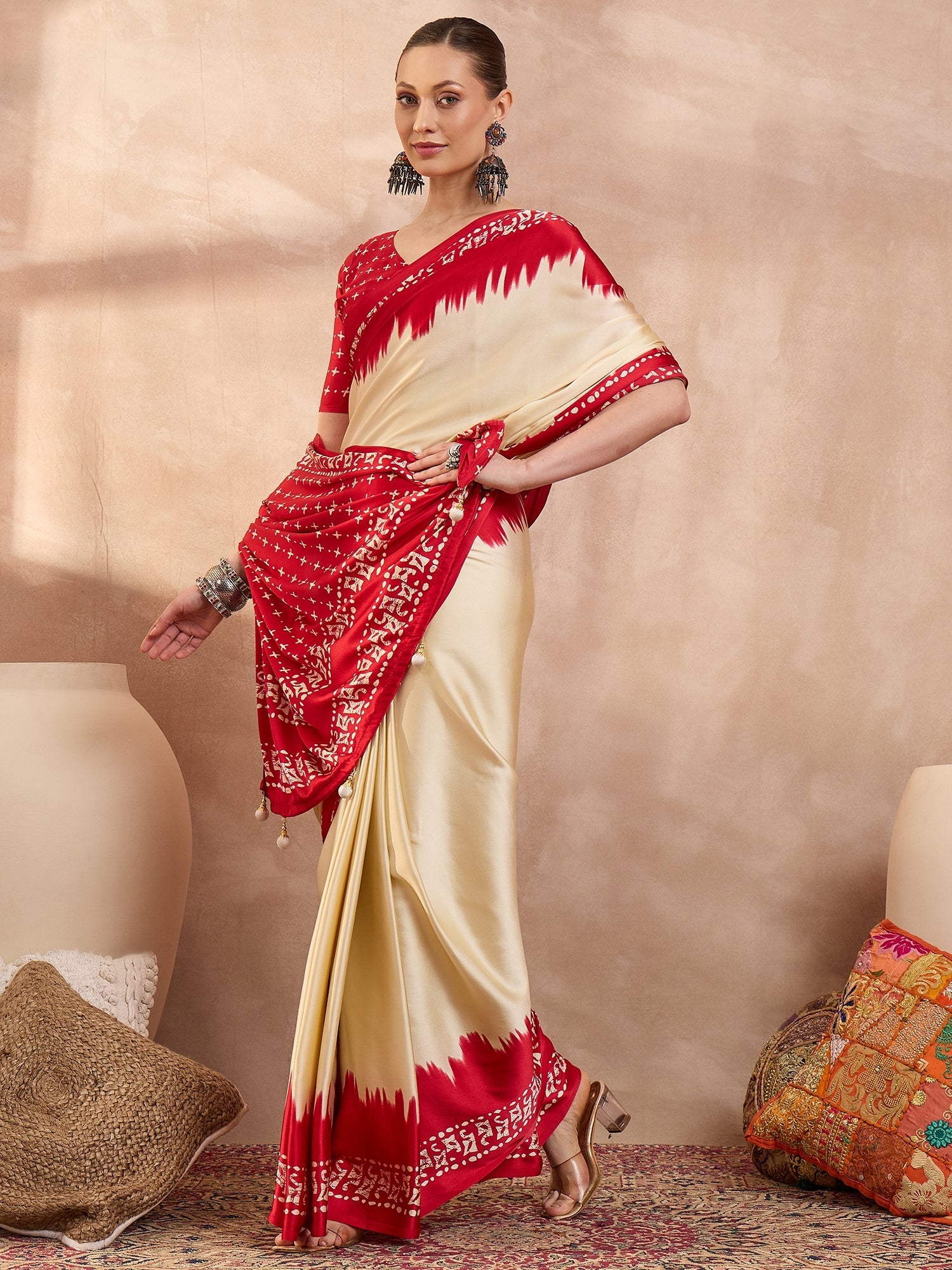 Aadhira Stylish Semi Modal Saree for Party & Festive Wear ClothsVilla