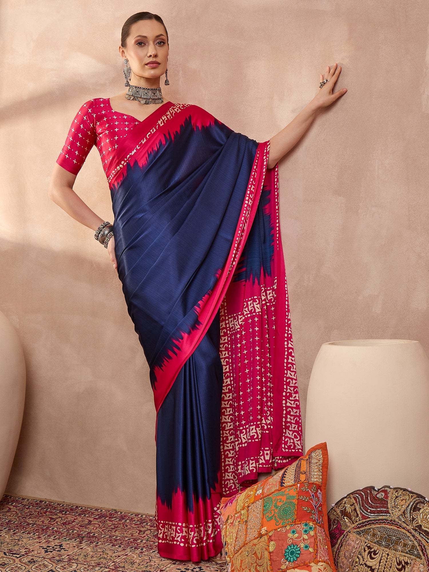 Aadhira Stylish Semi Modal Saree for Party & Festive Wear ClothsVilla