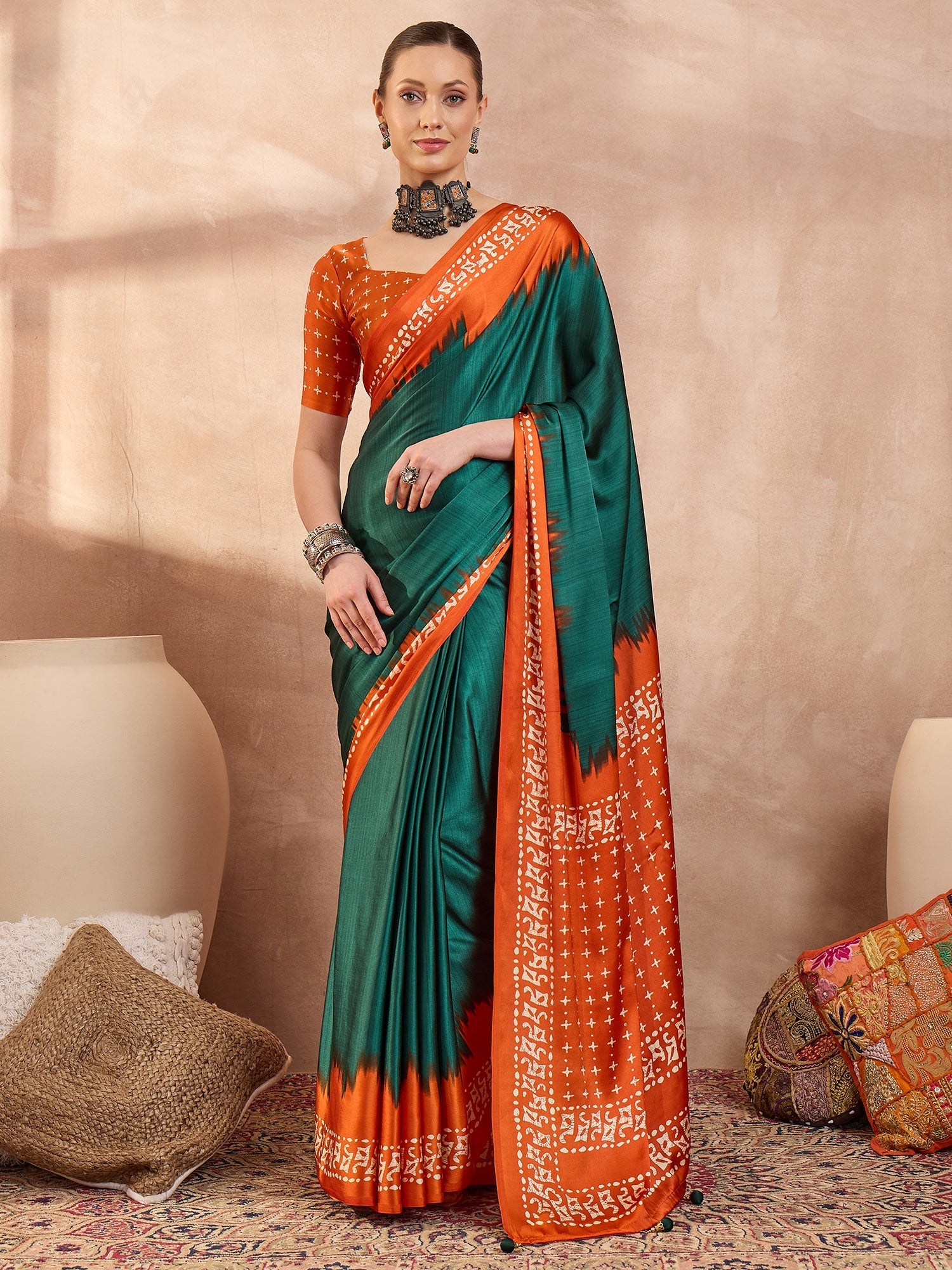 Aadhira Stylish Semi Modal Saree for Party & Festive Wear ClothsVilla