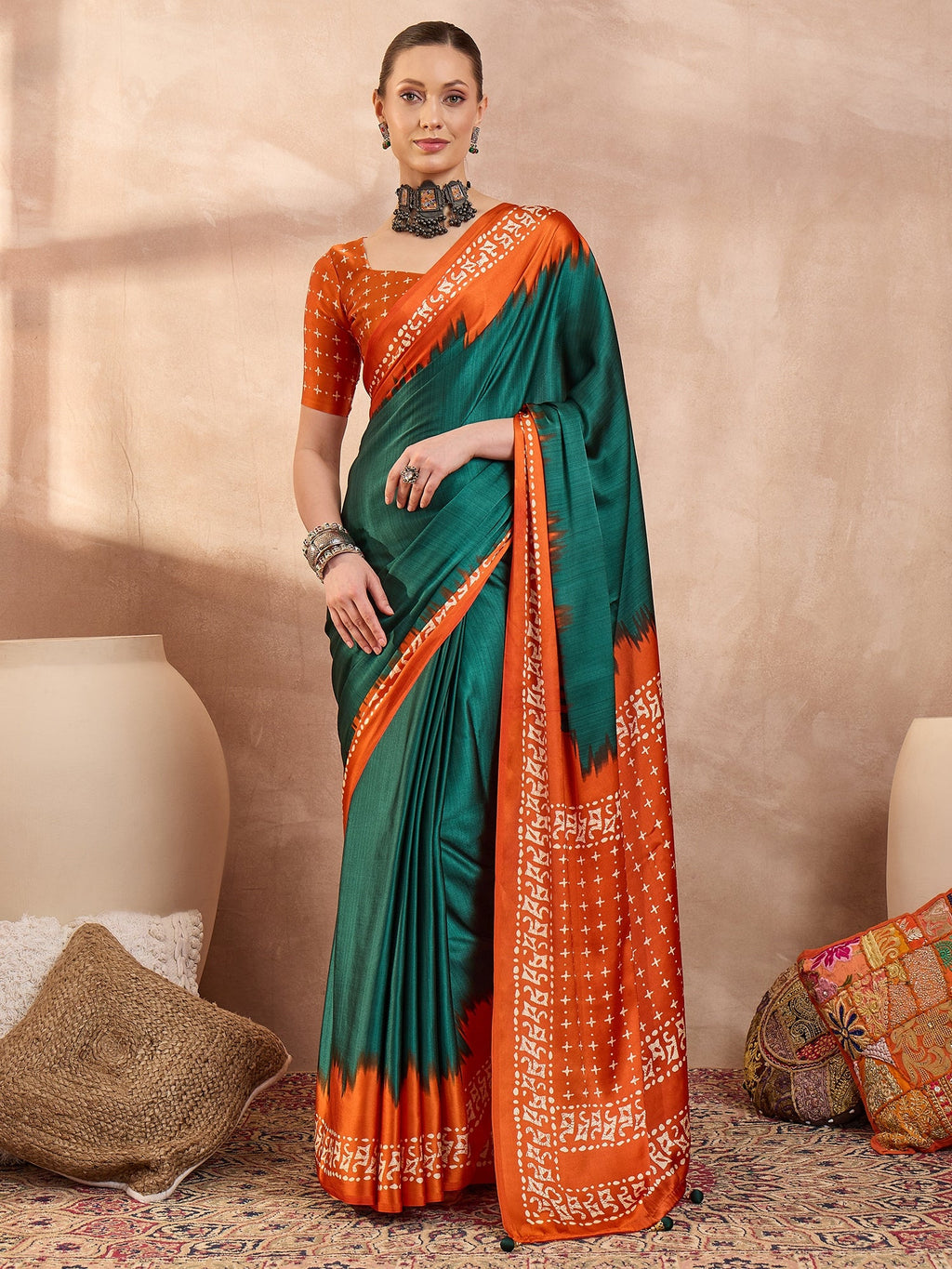 Aadhira Stylish Semi Modal Saree for Party & Festive Wear ClothsVilla