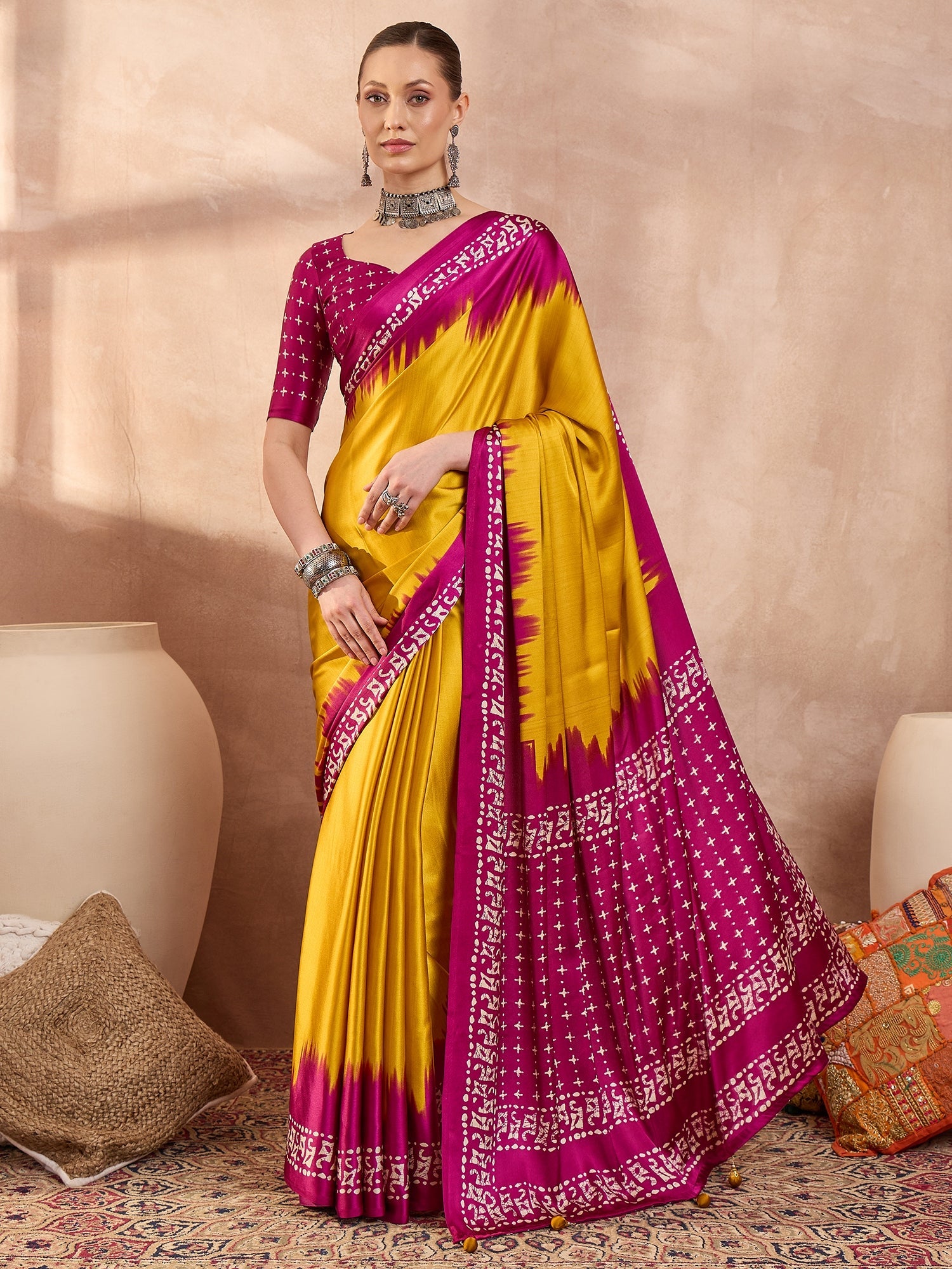 Aadhira Stylish Semi Modal Saree for Party & Festive Wear ClothsVilla