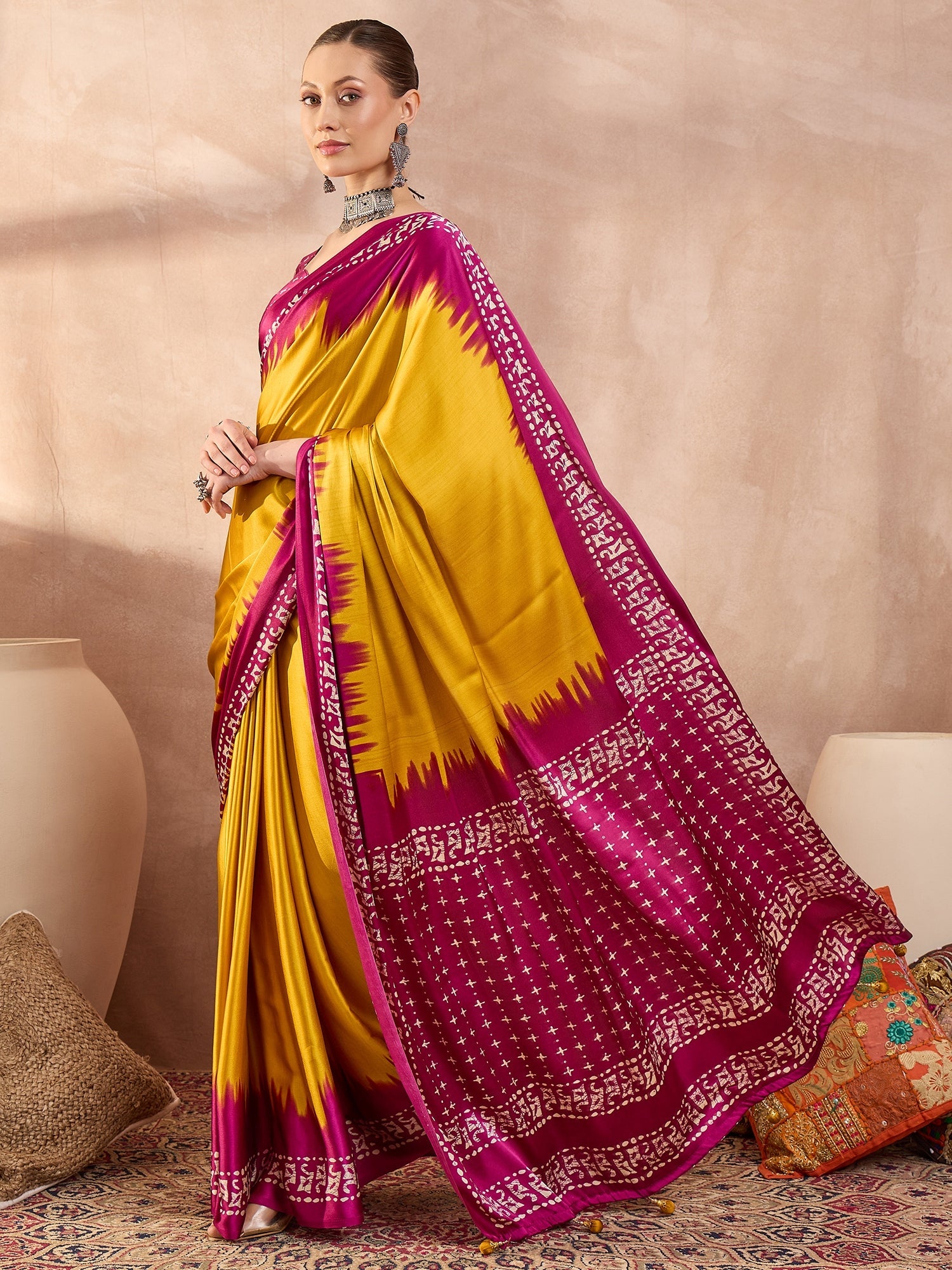 Aadhira Stylish Semi Modal Saree for Party & Festive Wear ClothsVilla