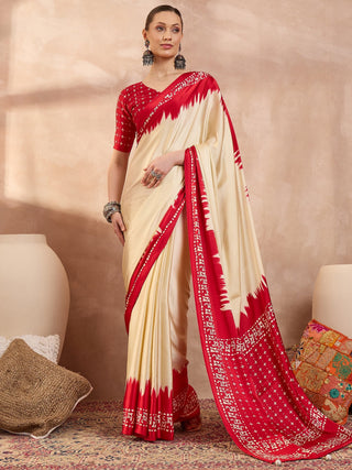 Aadhira Stylish Semi Modal Saree for Party & Festive Wear ClothsVilla