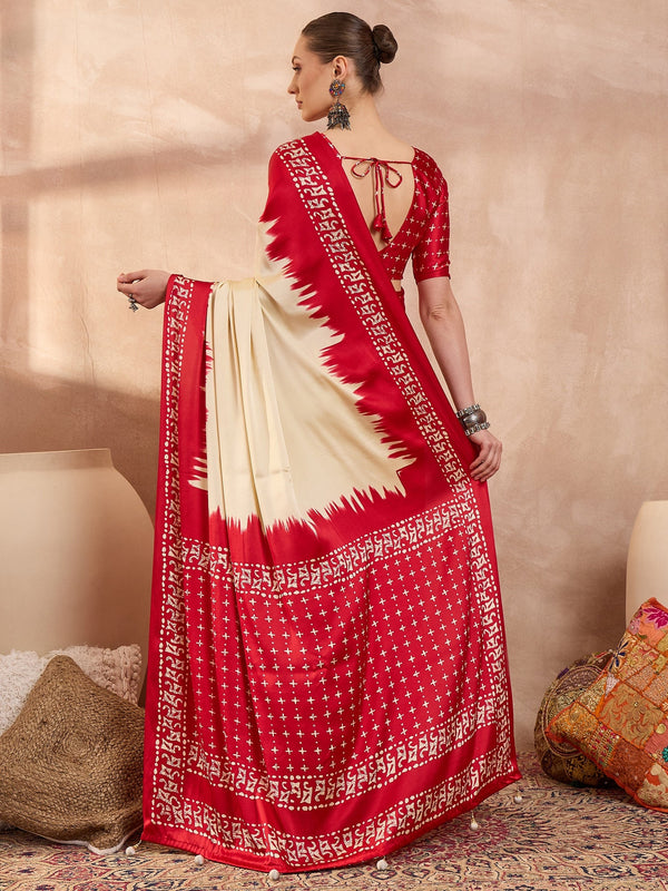 Aadhira Stylish Semi Modal Saree for Party & Festive Wear ClothsVilla