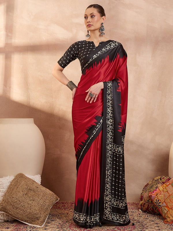 Aadhira Stylish Semi Modal Saree for Party & Festive Wear ClothsVilla