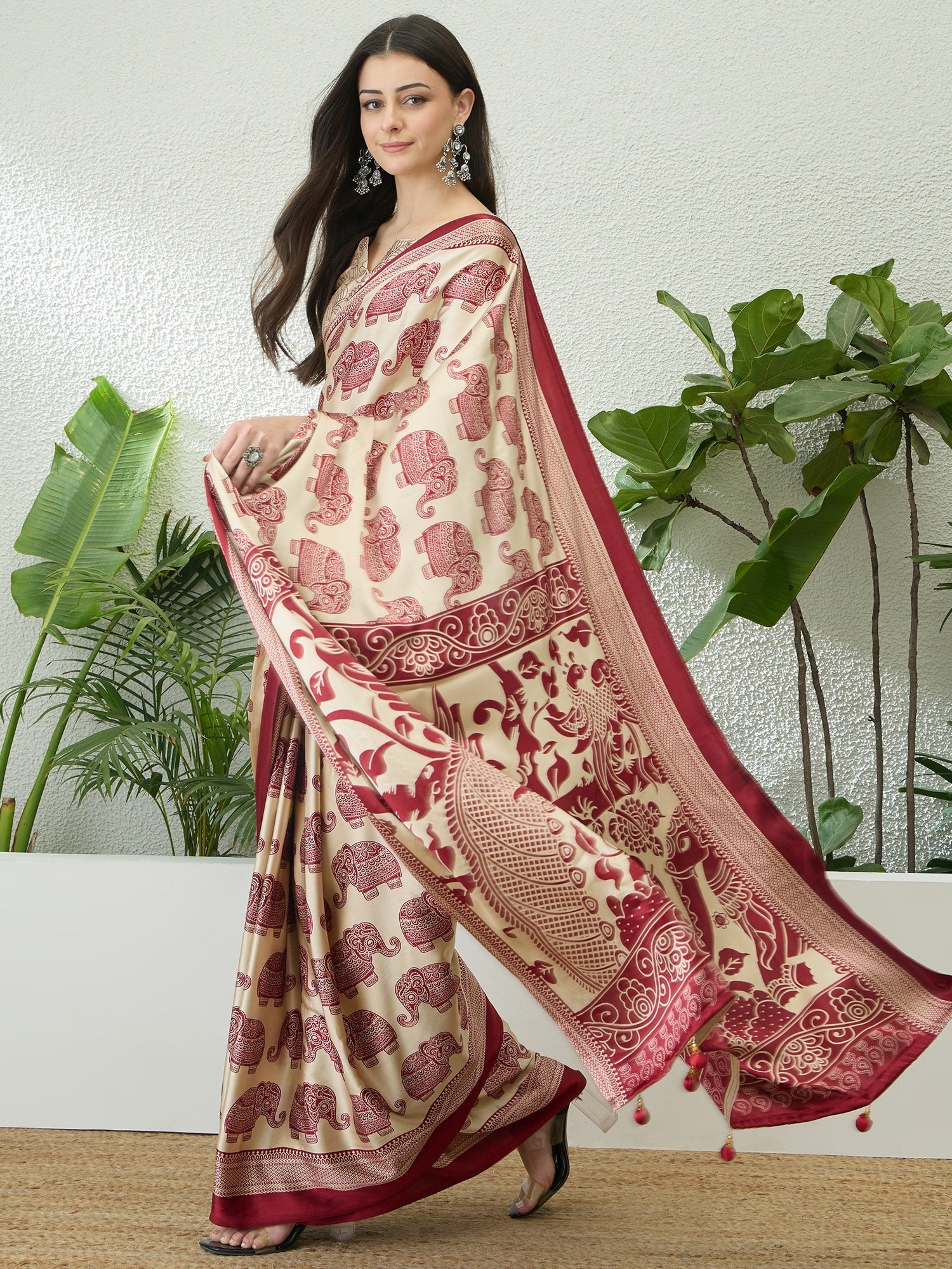 Aakriti Contemporary Semi Modal Saree for Special Occasions ClothsVilla