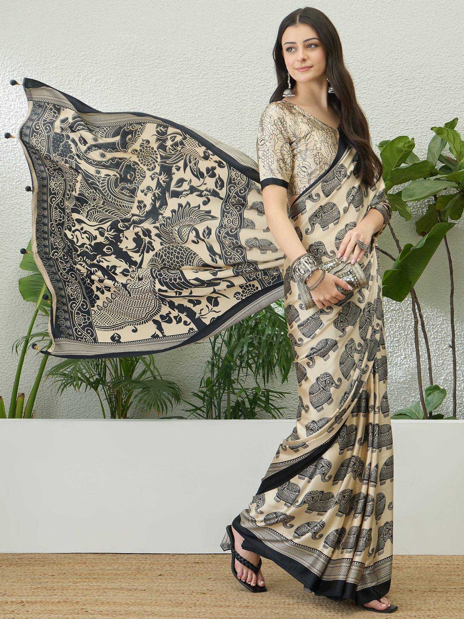Aakriti Contemporary Semi Modal Saree for Special Occasions ClothsVilla