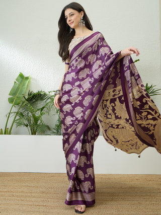 Aakriti Contemporary Semi Modal Saree for Special Occasions ClothsVilla