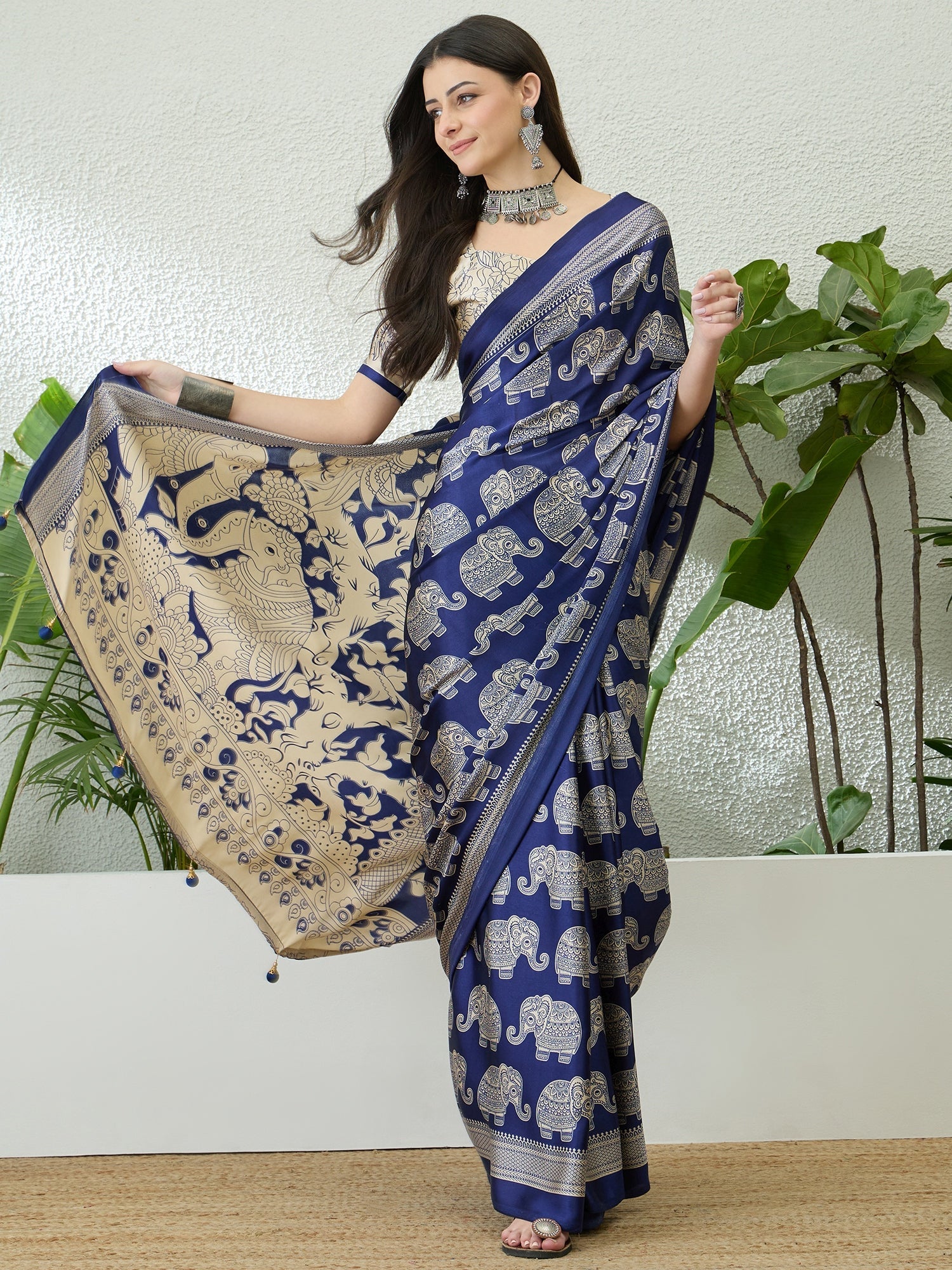 Aakriti Contemporary Semi Modal Saree for Special Occasions ClothsVilla