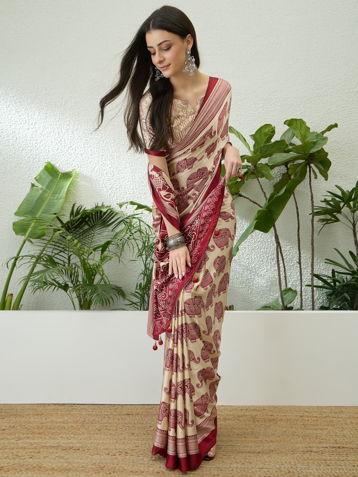 Aakriti Contemporary Semi Modal Saree for Special Occasions ClothsVilla